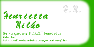 henrietta milko business card